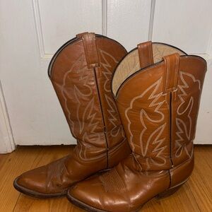 Brown Leather Heeled Boots
